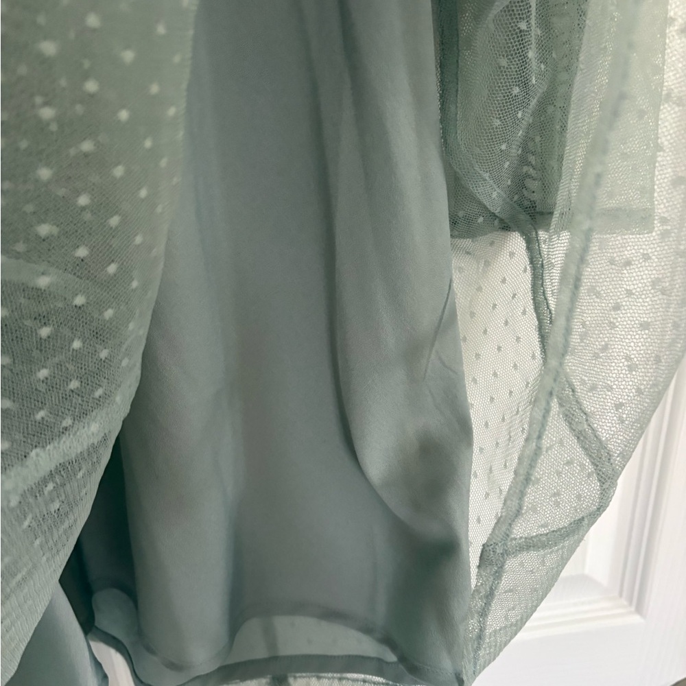 Topshop Light Blue Dobby Lace Skater Dress - Picture 6 of 11